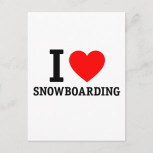 Carte Postale I Love Snowboard