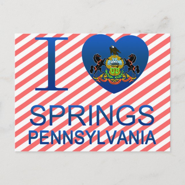 Carte Postale I Love Springs, PA (Devant)