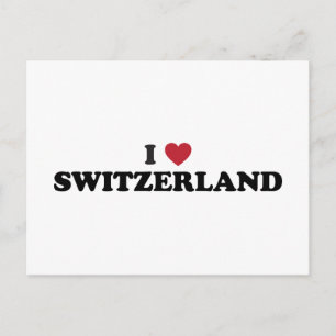 Carte Postale I Love Switzerland
