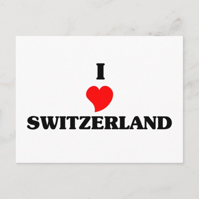 Carte Postale I Love Switzerland (Devant)