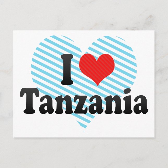 Carte Postale I Love Tanzania (Devant)