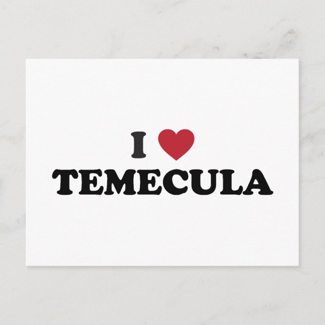 Carte Postale I Love Temecula California (Devant)