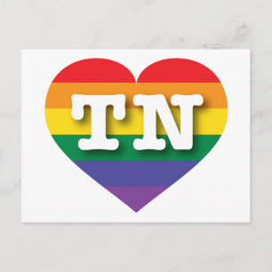 Carte Postale I Love Tennessee Rainbow Heart