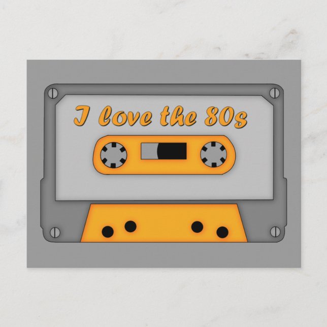 Carte Postale I Love The 80s (cassette) (Devant)