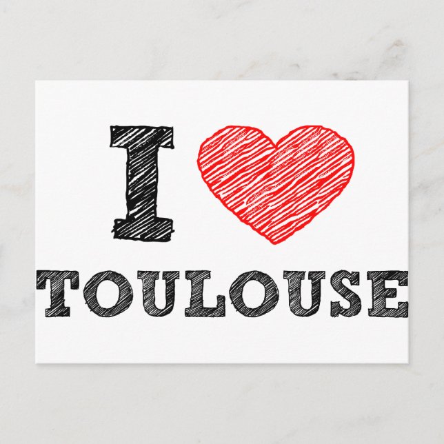 Carte Postale I Love Toulouse (Devant)