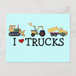 Carte Postale I Love Trucks T-shirts et cadeaux