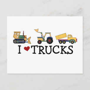Carte Postale I Love Trucks T-shirts et cadeaux