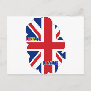 Carte Postale I Love UK Art Print