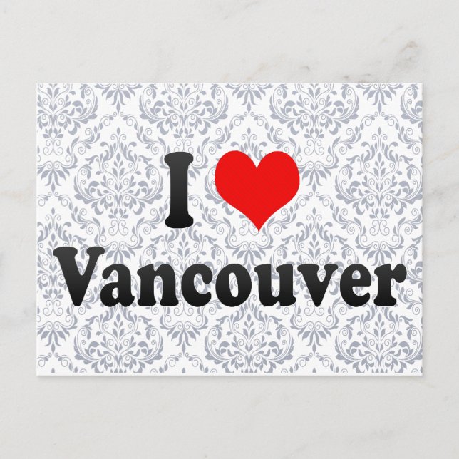 Carte Postale I Love Vancouver, Canada (Devant)