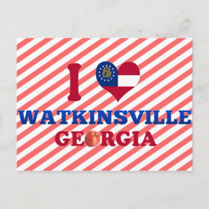 Carte Postale I Love Watkinsville, Géorgie
