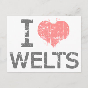 Carte Postale I Love Welts