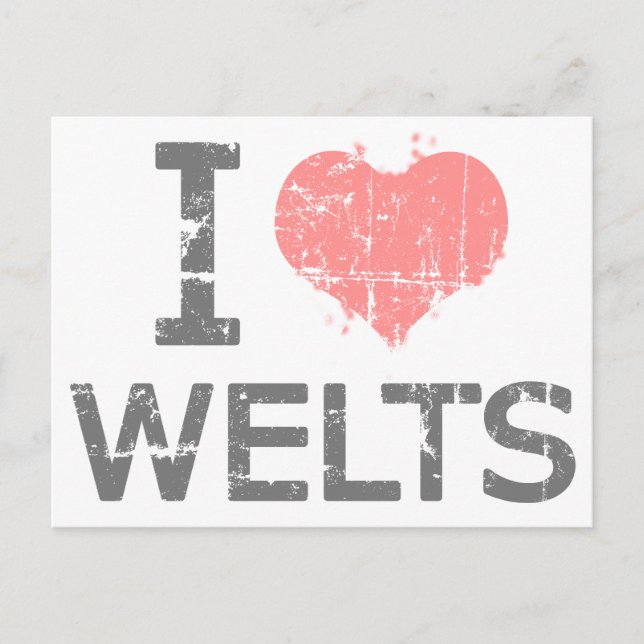 Carte Postale I Love Welts (Devant)
