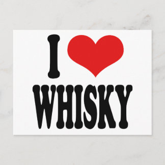 Carte Postale I Love Whisky