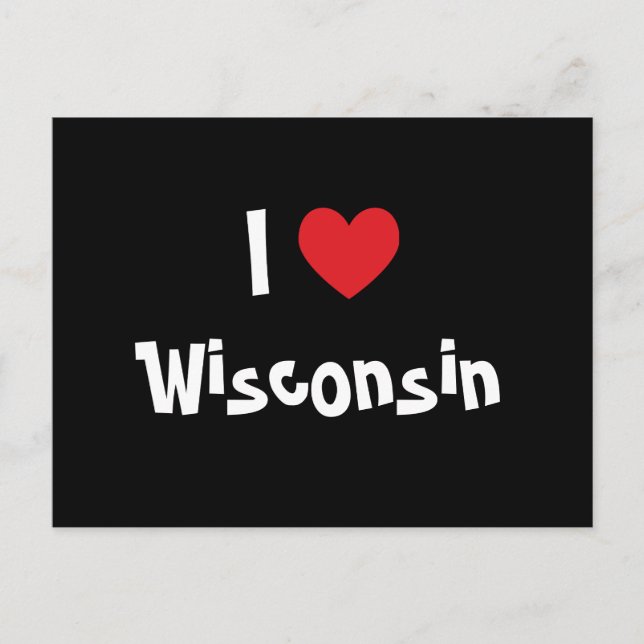 Carte Postale I Love Wisconsin (Devant)