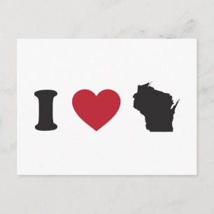 Carte Postale I Love Wisconsin