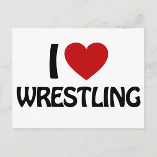 Carte Postale I love WRESTLING