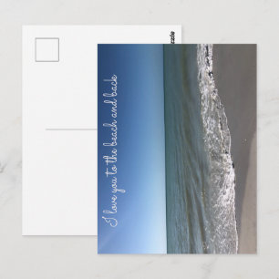 Carte postale I LOVE YOU JUSQU'À LA PLAGE ET RETOU