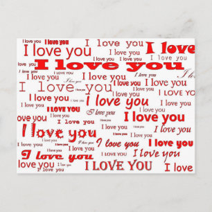 Carte Postale I love you postcard