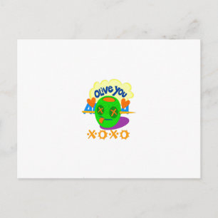 Carte Postale I Love You XOXO beau texte graphique extraordinair