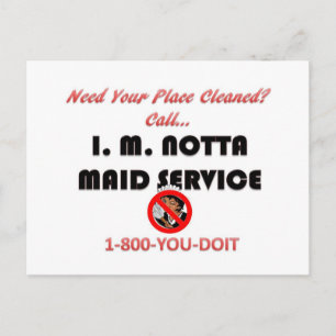 Carte Postale I.M. Notta Maid Service