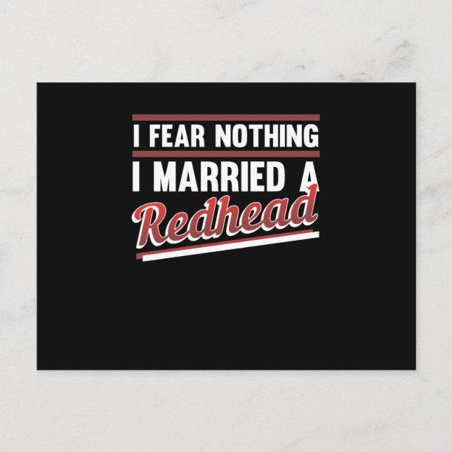 Carte Postale I Married A Redhead Cute Red Hair Girls Women (Devant)
