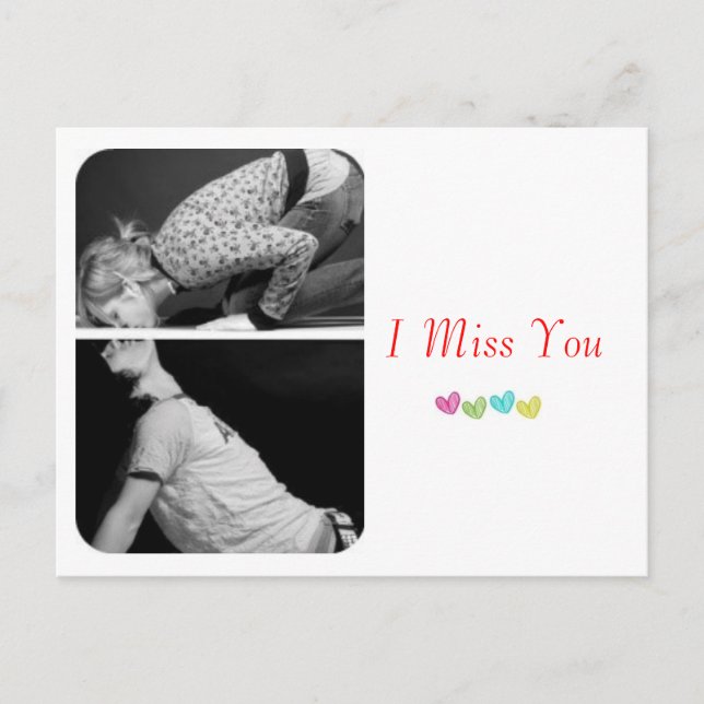 Carte postale "I Miss You" (Devant)