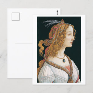 Carte Postale I Portrait d'une dame de Sandro Botticelli (1480)