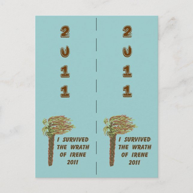 Carte Postale I Survived Irene Bookmarkers (Devant)