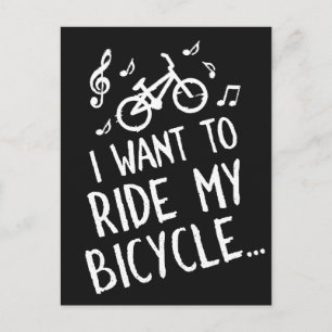 Carte Postale I Want to Ride My Bicycle