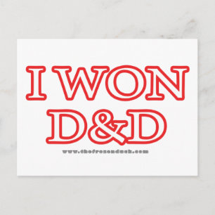 CARTE POSTALE I WON D&D