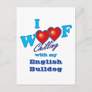 Carte Postale I Woof English Bulldog