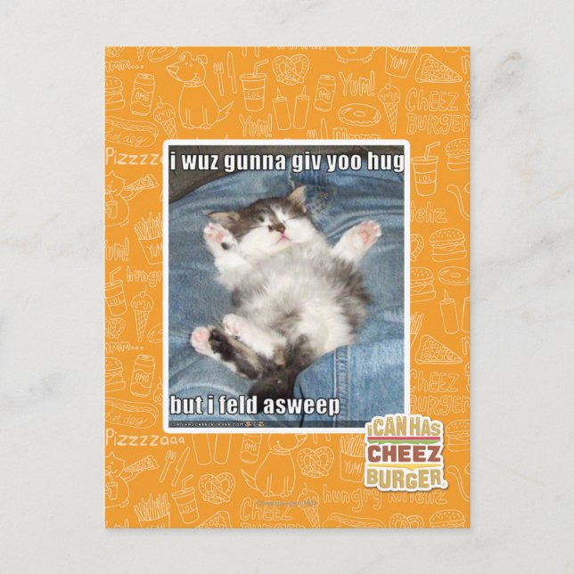 Carte Postale I wuz gunna giv yoo hug (Devant)