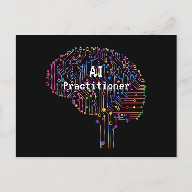 Carte Postale IA Praticien de l'intelligence artificielle (Devant)