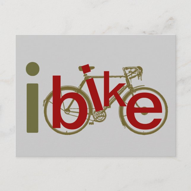 Carte Postale ibike ~ vélo d'amour (Devant)