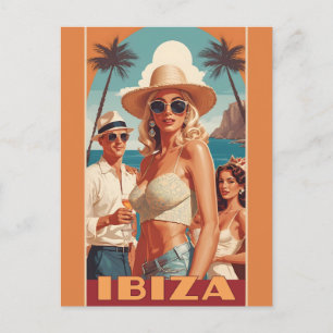 Carte Postale Ibiza, Espagne Affiche de voyage