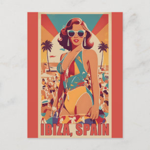Carte Postale Ibiza, Espagne Affiche de voyage