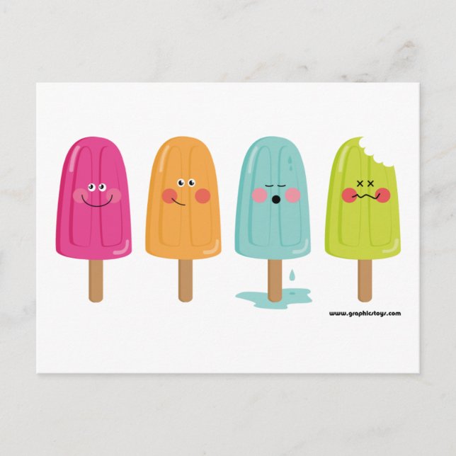 Carte Postale ice cream lemon postcard (Devant)