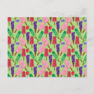 Carte Postale Ice cream Lollies lollipop