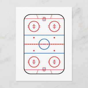 Carte Postale Ice Rink Diagram Hockey Game Companion