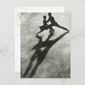 Carte Postale Ice skating Couple (Devant / Derrière)