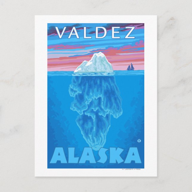 Carte Postale Iceberg Cross-Section - Valdez, Alaska (Devant)