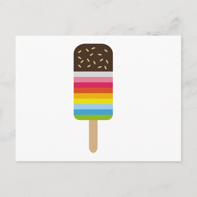 Carte Postale Icecream Lolly Pop multicolore (Devant)