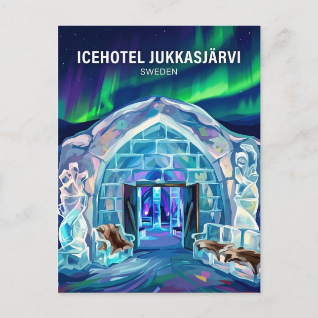 Carte Postale ICEHOTEL Jukkasjärvi Suède (Devant)
