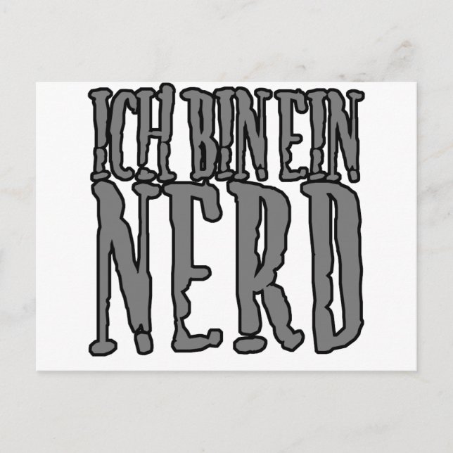 Carte Postale Ich Bin Ein Nerd (Devant)