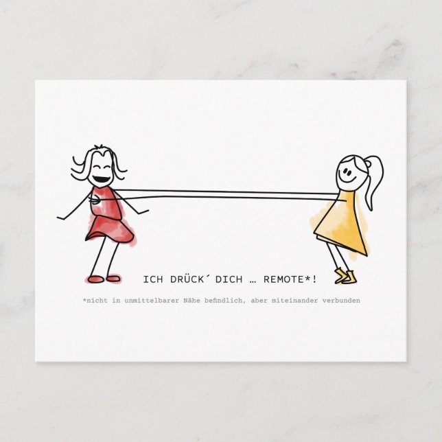 Carte Postale Ich drück´ Dich ... télécommandé! (Devant)