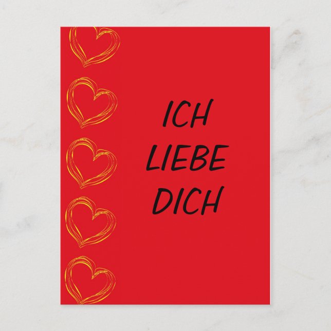 Carte Postale Ich Liebe Dich - Postkarte (Devant)