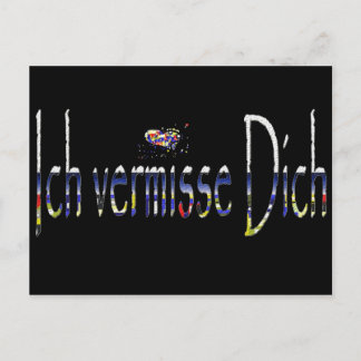 Carte Postale Ich vermisse Dich