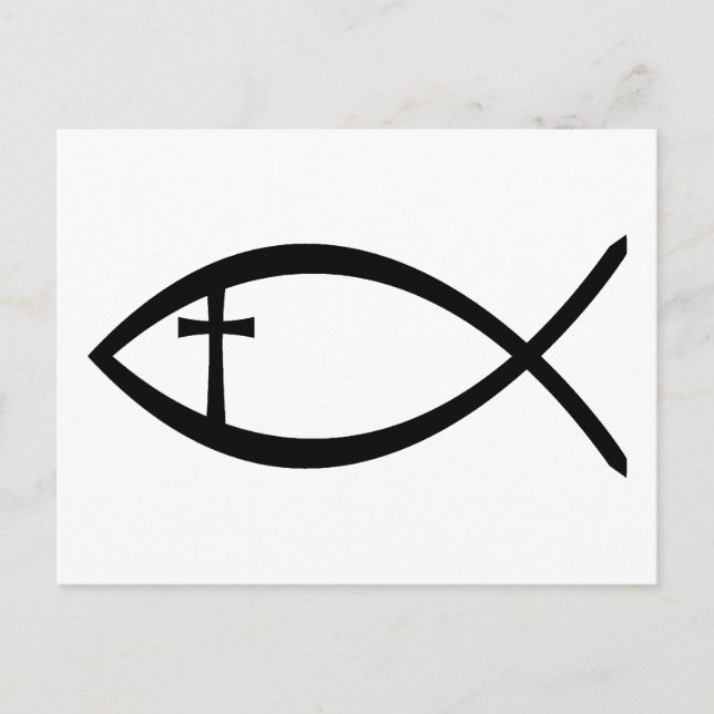 Carte Postale Ichthus Christian Fish (Devant)