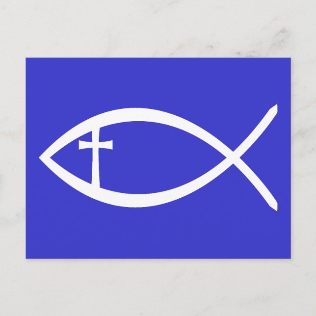 Carte Postale Ichthus Christian Fish (Devant)