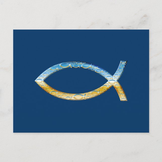 Carte Postale Ichthus | Symbole du poisson chrétien (Devant)